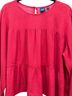 Gap 100% Rayon Solid Red Long Sleeve Blouse Size XL - photo 2
