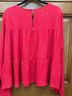 Gap 100% Rayon Solid Red Long Sleeve Blouse Size XL - photo 7