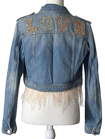Guess Guess x Jlo Feather Jean Jacket Moment Jacket (view 2)