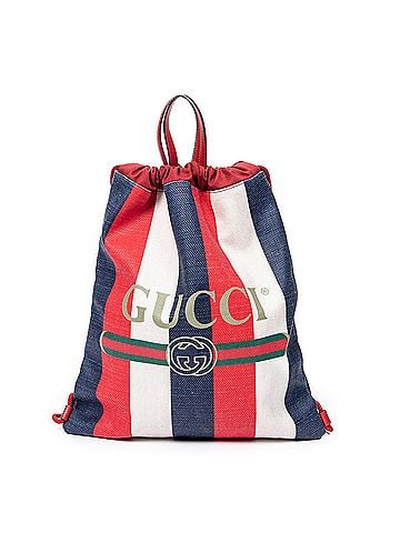 Gucci Striped Drawstring Backpack (view 1)