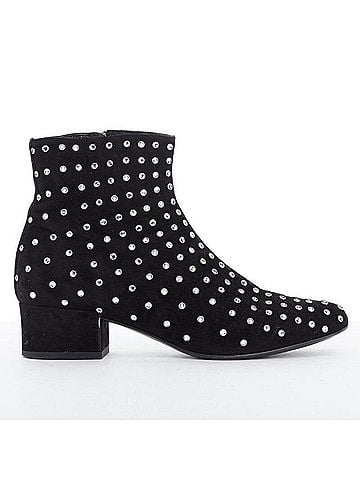 Saint Laurent Saint Laurent Suede Crystal Ankle Boots (view 1)