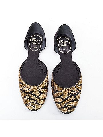 Roger Vivier Roger Vivier Sequin Satin Ballerina Flats (view 1)