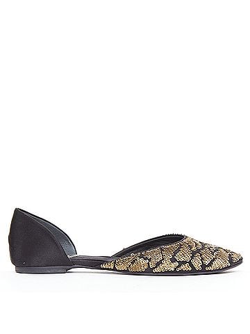 Roger Vivier Roger Vivier Sequin Satin Ballerina Flats (view 2)