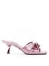 Versace 100% Leather Black Versace Runway Chain Kitten Sandals Size EU 38 - photo 1