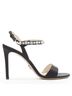Prada 100% Silk Black Prada Satin Crystal Embellished Sandals Size EU 37 1/2 - photo 1