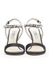 Prada 100% Silk Black Prada Satin Crystal Embellished Sandals Size EU 37 1/2 - photo 4