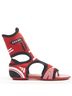 Prada 100% Cotton Red Prada Stretch Sock Knit Sandals Size EU 35 1/2 - photo 1