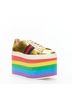 Gucci 100% Leather Multi Color Gucci Web Platform Sneakers Size EU 37 1/2 - photo 2