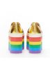 Gucci 100% Leather Multi Color Gucci Web Platform Sneakers Size EU 37 1/2 - photo 5