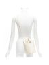 OFF-WHITE 100% Leather Ivory Off White Leather Drawstring Tote Bag One size - photo 3