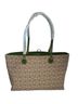 Canvas Floral Green Brown Leather Tote One size - photo 1