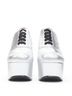 Gucci 100% Leather Silver Gucci Platform Block Heel Bootie Mules Size EU 37 1/2 - photo 3