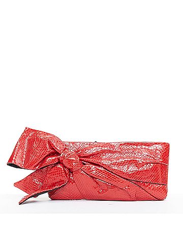 Mario Valentino Valentino Scaled Leather Oversized Bow Evening (view 1)