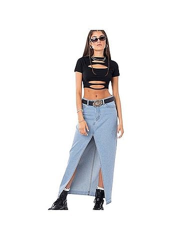 Edikted Denim Skirt (view 1)