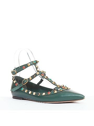Mario Valentino Valentino Rolling Rockstud Caged Ballerina Flats (view 2)