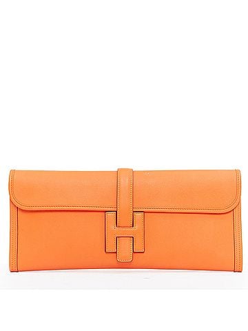 Hermès Hermes Leather Envelope Clutch Bag (view 1)