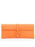 Hermès 100% Leather Orange Hermes Leather Envelope Clutch Bag One size - photo 1