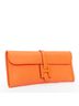 Hermès 100% Leather Orange Hermes Leather Envelope Clutch Bag One size - photo 4