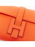 Hermès 100% Leather Orange Hermes Leather Envelope Clutch Bag One size - photo 10