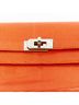 Hermès 100% Leather Orange Hermes Leather Classic Wallet One size - photo 5
