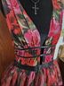 Bebe Floral Multi Color Cocktail Dress Size XL - photo 3