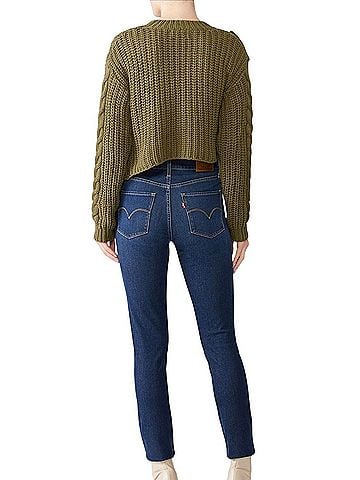 Line & Dot Assymetrical cable knit Sweater Pullover Sweater (view 2)