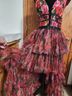 Bebe Floral Multi Color Cocktail Dress Size XL - photo 10