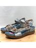 Spring Step 100% Leather Floral Blue Green Sandals Size 7 - photo 8