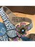 Spring Step 100% Leather Floral Blue Green Sandals Size 7 - photo 3