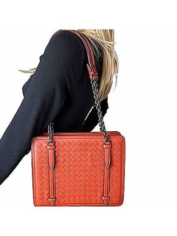 Bottega Veneta Bottega Veneta Nappa Intrecciato Chain Accordion Maple Shoulder Bag (view 2)