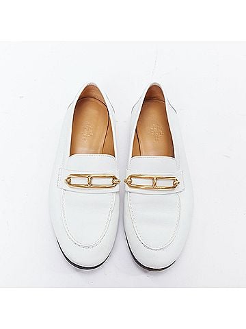 Hermès Hermes Leather Roulis Buckle Loafers (view 1)