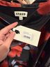 STAUD 80% Polyester 20% Nylon 100% Polyester Floral Black Red Casual Dress Size L - photo 3