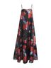 STAUD 80% Polyester 20% Nylon 100% Polyester Floral Black Red Casual Dress Size L - photo 10