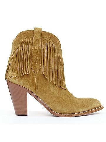 Saint Laurent Saint Laurent Suede Fringe Western Boots (view 1)