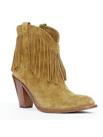 Saint Laurent Saint Laurent Suede Fringe Western Boots (view 2)