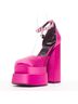 Versace 100% Satin Pink Versace Runway Aevitas Double Platform Heels Size EU 40 - photo 4