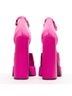 Versace 100% Satin Pink Versace Runway Aevitas Double Platform Heels Size EU 40 - photo 5