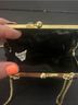 La Regale Floral Black Gold Leather Clutch One size - photo 5