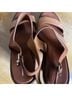 Tory Burch 100% Leather Solid Brown Wedges Size 9 1/2 - photo 3