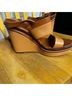 Tory Burch 100% Leather Solid Brown Wedges Size 9 1/2 - photo 6