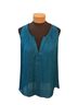 Jennifer Lopez 100% Polyester Solid Teal Sleeveless Blouse Size XXL - photo 1