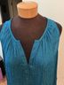 Jennifer Lopez 100% Polyester Solid Teal Sleeveless Blouse Size XXL - photo 11