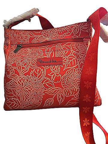 Anuschka Butterfly Coral Leather Crossbody Bag (view 1)