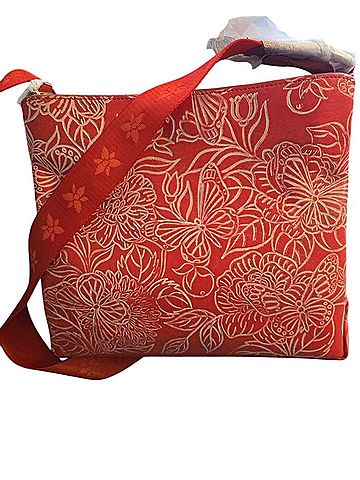 Anuschka Butterfly Coral Leather Crossbody Bag (view 2)
