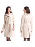 Rebecca Taylor 40% Wool 60% Viscose 100% Acetate Burgundy Tan Coat Size 6 - photo 1