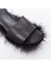 Simone Rocha 100% Leather Black Simone Rocha Leather Feather Slides Mules Size EU 38 - photo 6