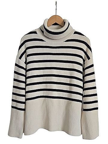 Gap Split Hem Knit Turtleneck Pullover Sweater Turtleneck Sweater (view 1)
