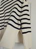 Gap 100% Cotton Stripes Ivory Blue Turtleneck Sweater Size M - photo 6