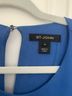 St. John 100% Silk Blue Cocktail Dress Size M - photo 3