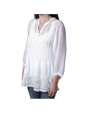 Johnny Was Pintuck Vine Long Sleeve T-Shirt (view 1)
